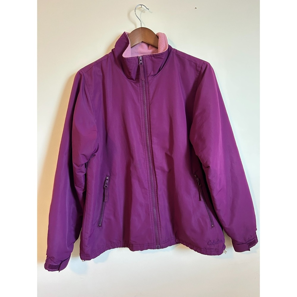 CABELAS Jacket Womens L Pink Soft Shell Hot Fleece-lined Coat Parka